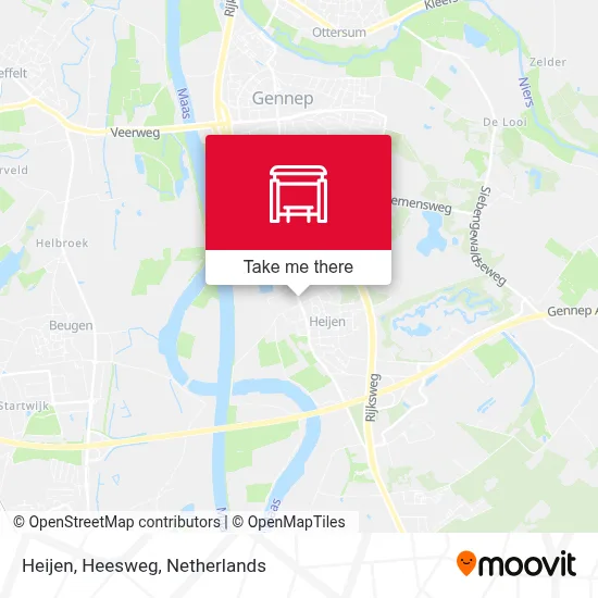 Heijen, Heesweg Karte