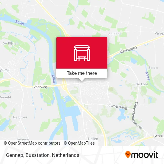 Gennep, Busstation map