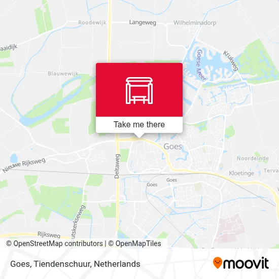 Goes, Tiendenschuur Karte