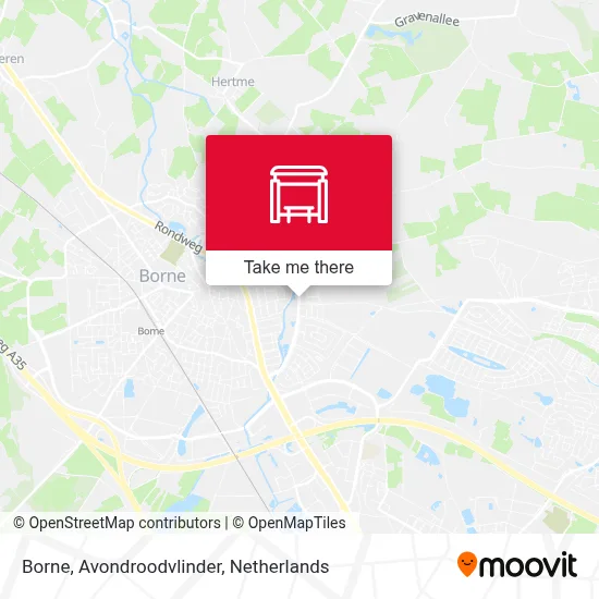 Borne, Avondroodvlinder map