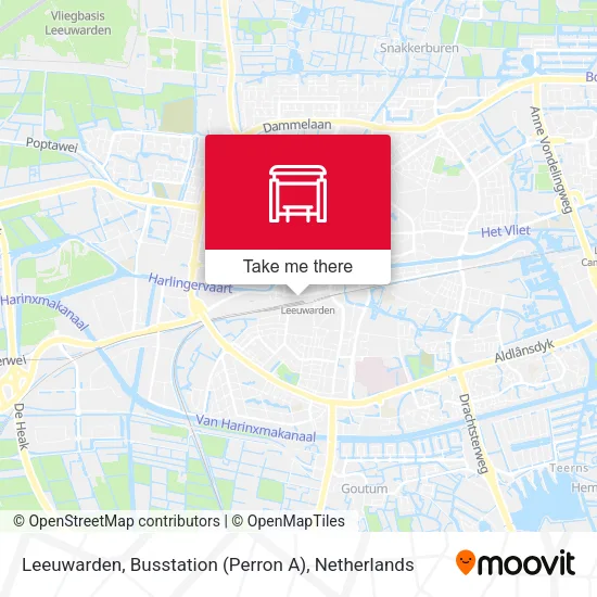 Leeuwarden, Busstation (Perron A) map
