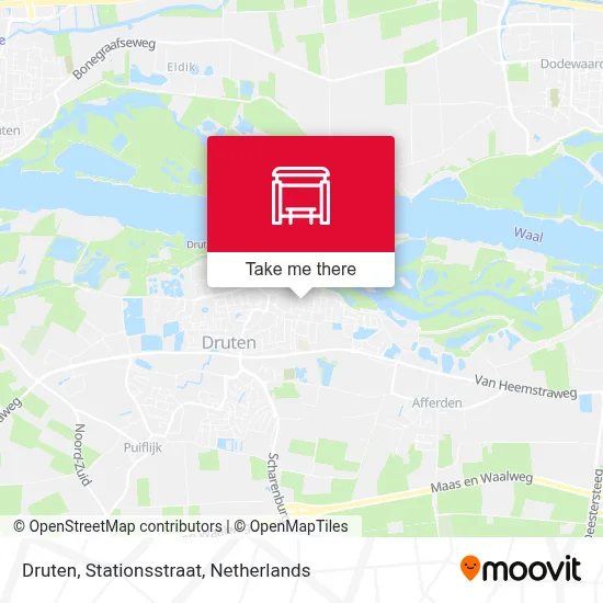 Druten, Stationsstraat map