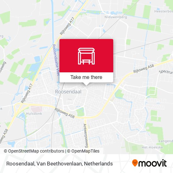 Roosendaal, Van Beethovenlaan map