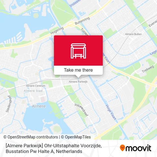 [Almere Parkwijk] Ohr-Uitstaphalte Voorzijde, Busstation Pw Halte A Karte