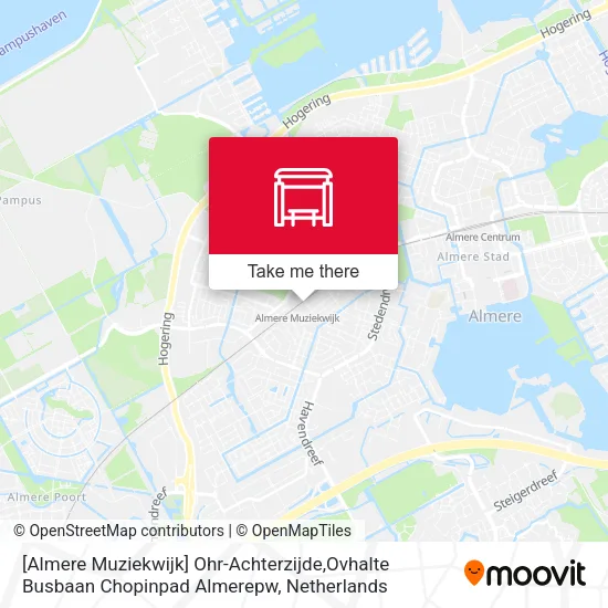 [Almere Muziekwijk] Ohr-Achterzijde,Ovhalte Busbaan Chopinpad Almerepw map