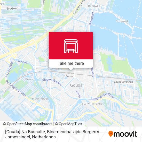 [Gouda] Ns-Bushalte, Bloemendaalzijde,Burgerm Jamessingel map