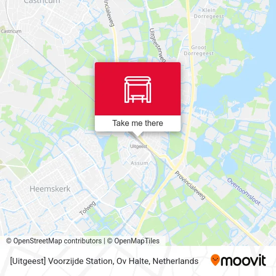 [Uitgeest] Voorzijde Station, Ov Halte Karte