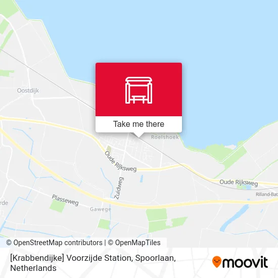 [Krabbendijke] Voorzijde Station, Spoorlaan map