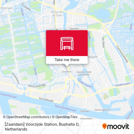 [Zaandam] Voorzijde Station, Bushalte D map