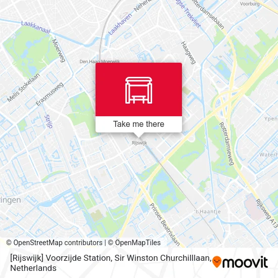 [Rijswijk] Voorzijde Station, Sir Winston Churchilllaan map