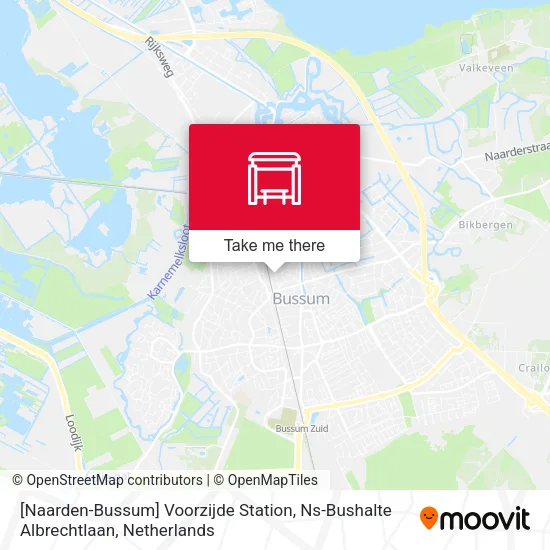 [Naarden-Bussum] Voorzijde Station, Ns-Bushalte Albrechtlaan Karte