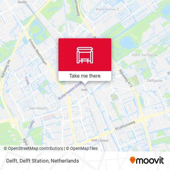 Delft, Delft Station map