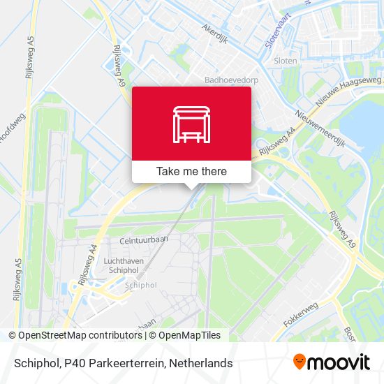 Schiphol, P40 Parkeerterrein Karte