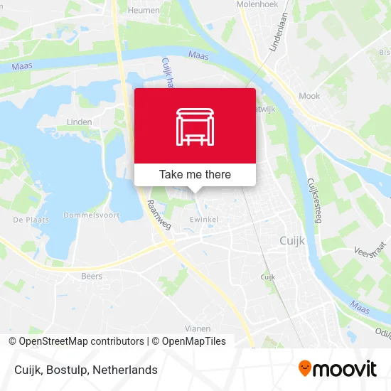 Cuijk, Bostulp map