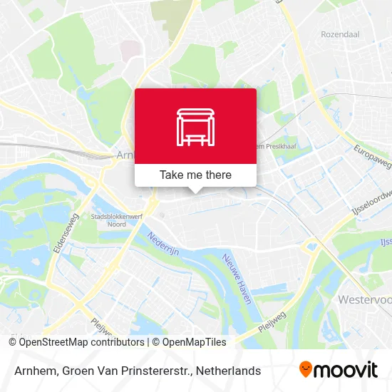 Arnhem, Groen Van Prinstererstr. map