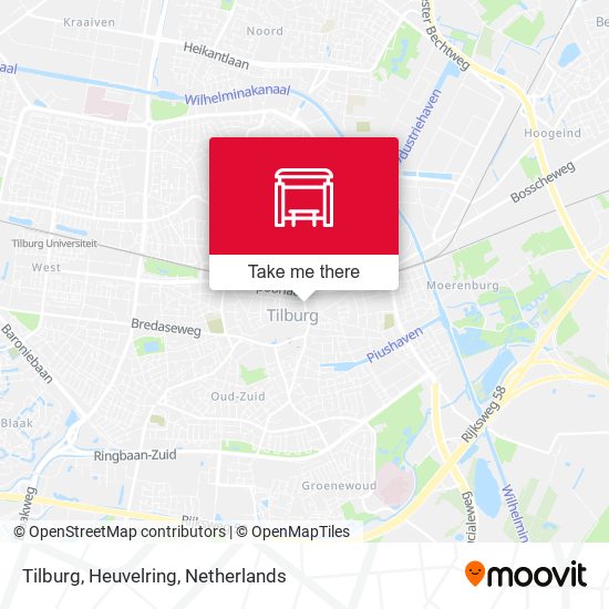 Tilburg, Heuvelring Karte