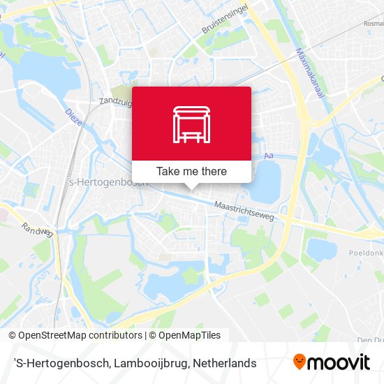 'S-Hertogenbosch, Lambooijbrug Karte