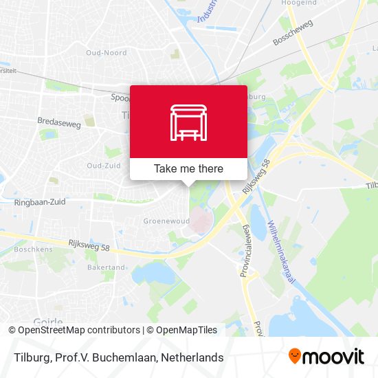 Tilburg, Prof.V. Buchemlaan map