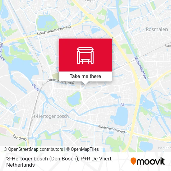 'S-Hertogenbosch (Den Bosch), P+R De Vliert map
