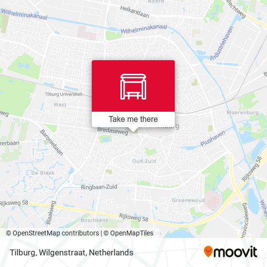 Tilburg, Wilgenstraat map