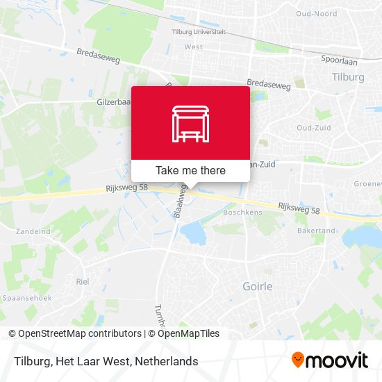 Tilburg, Het Laar West map