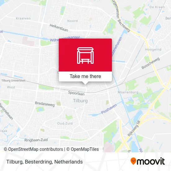 Tilburg, Besterdring map