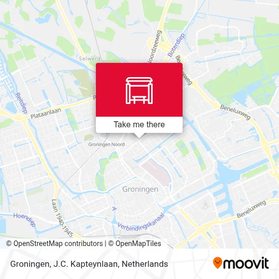Groningen, J.C. Kapteynlaan map