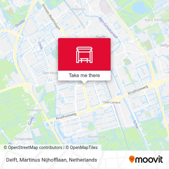 Delft, Martinus Nijhofflaan Karte