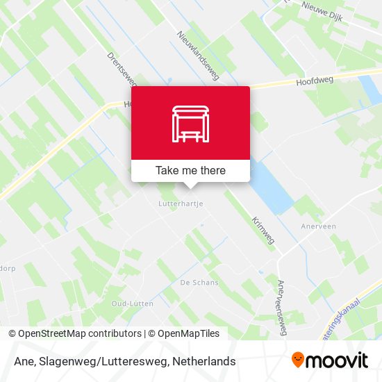 Ane, Slagenweg/Lutteresweg map