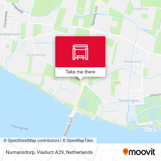 Numansdorp, Viaduct A29 map