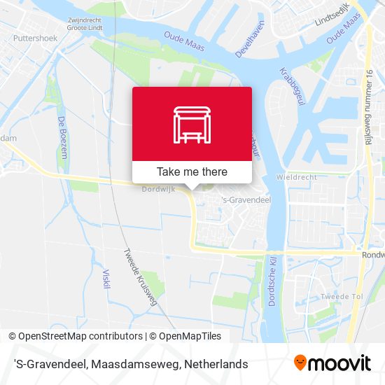 'S-Gravendeel, Maasdamseweg map