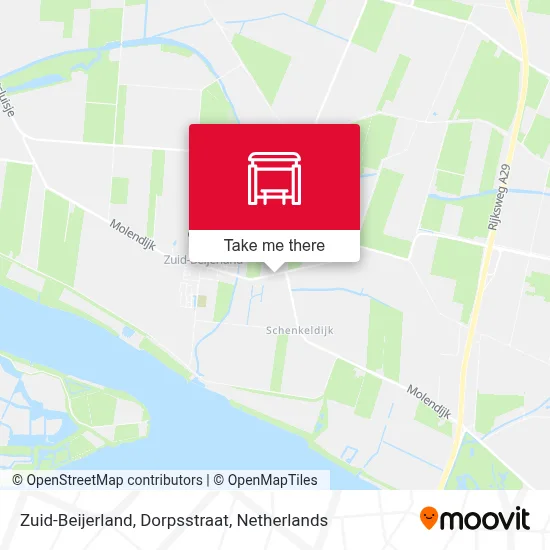 Zuid-Beijerland, Dorpsstraat map