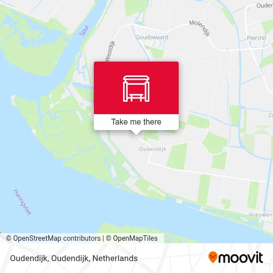 Oudendijk, Oudendijk Karte