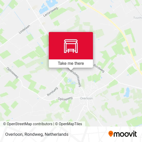 Overloon, Rondweg Karte