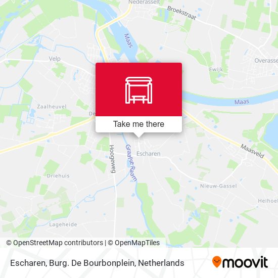 Escharen, Burg. De Bourbonplein map
