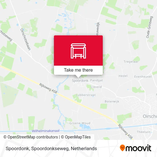 Spoordonk, Spoordonkseweg Karte