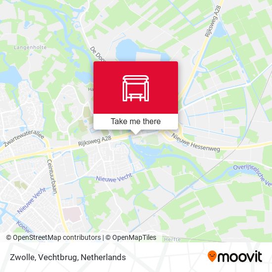 Zwolle, Vechtbrug map