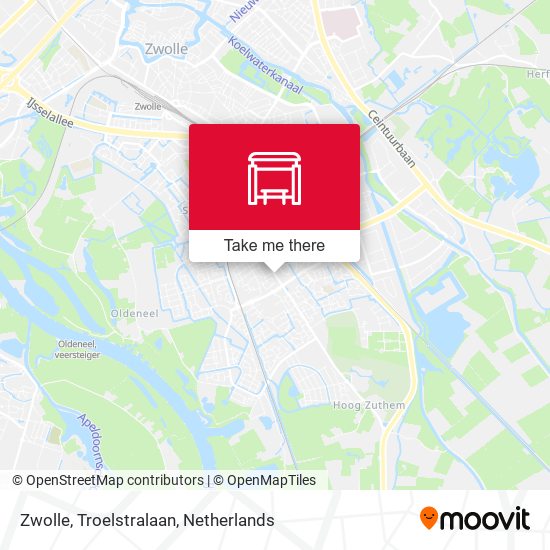 Zwolle, Troelstralaan Karte