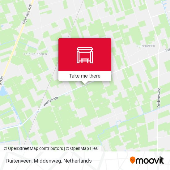 Ruitenveen, Middenweg map
