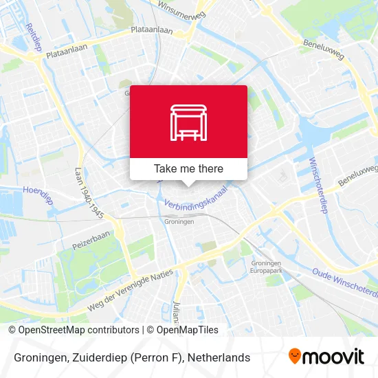 Groningen, Zuiderdiep (Perron F) map