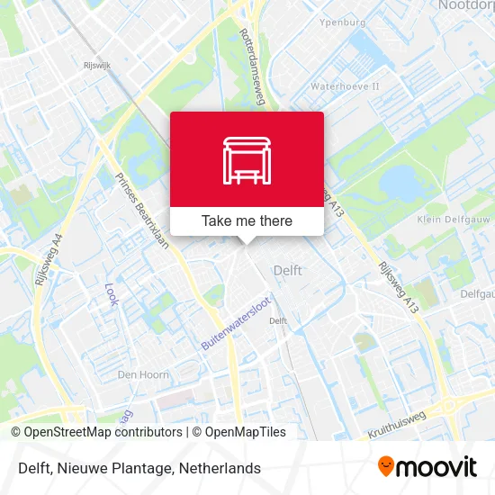 Delft, Nieuwe Plantage map