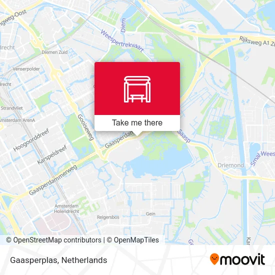 Gaasperplas map