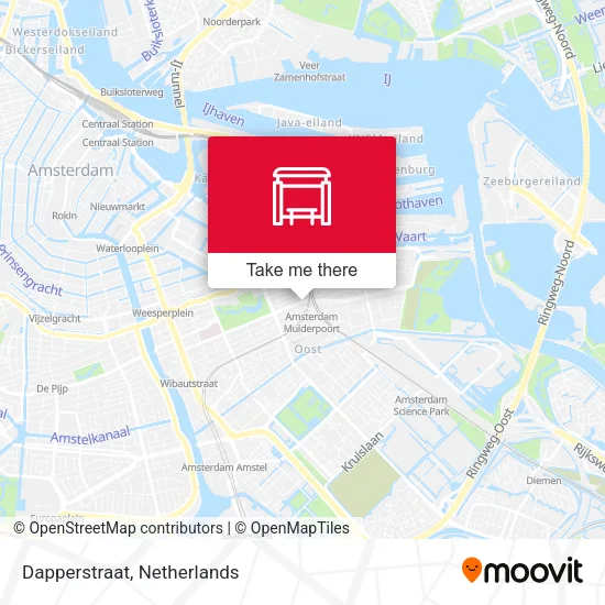 Dapperstraat map