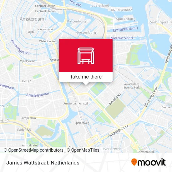 James Wattstraat map