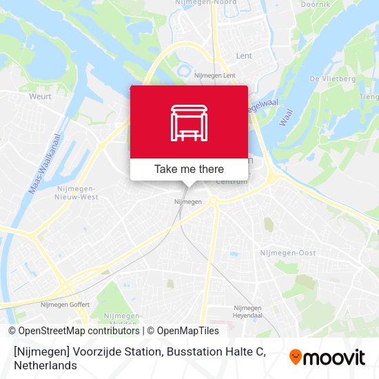 [Nijmegen] Voorzijde Station, Busstation Halte C map