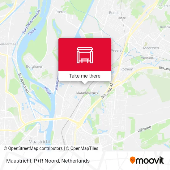 Maastricht, P+R Noord map