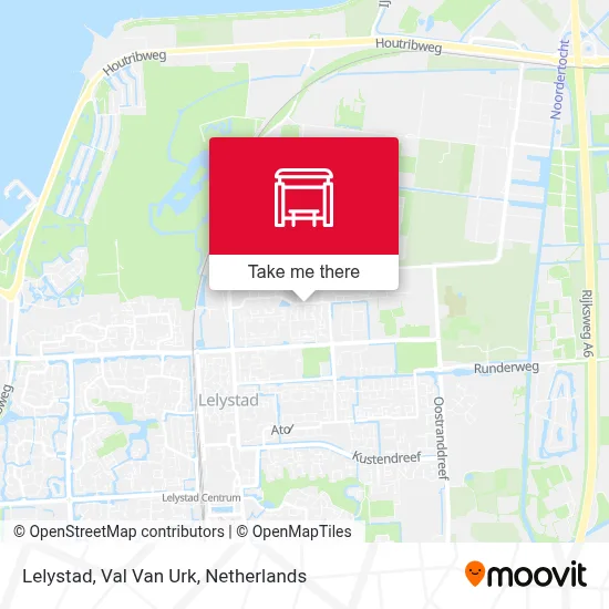 Lelystad, Val Van Urk map