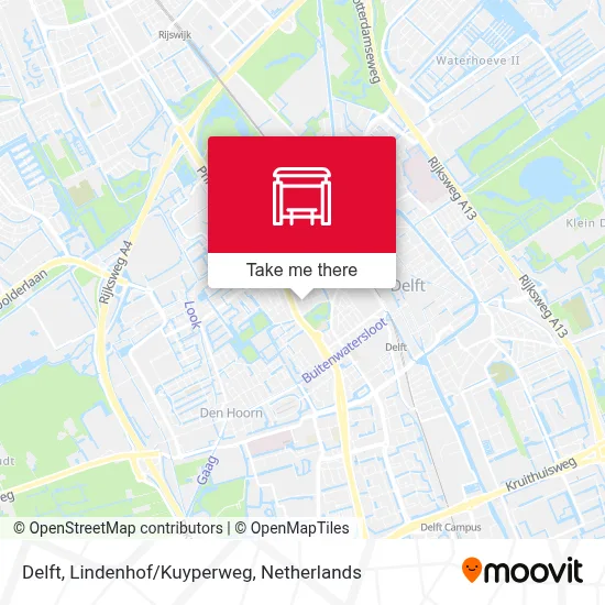 Delft, Lindenhof/Kuyperweg map