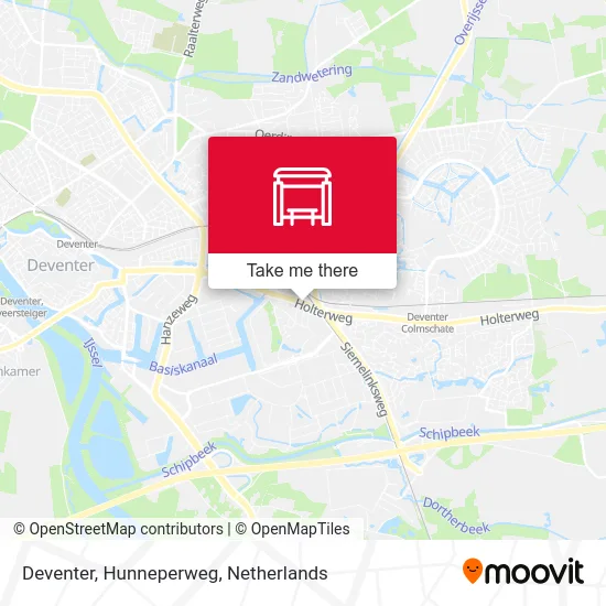 Deventer, Hunneperweg map