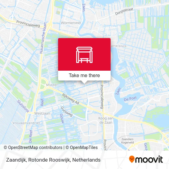 Zaandijk, Rotonde Rooswijk map